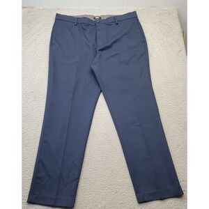 DKNY Chino Pants Men Size 38/32 Blue Flat Front Straight Leg Regular Fit Comfort